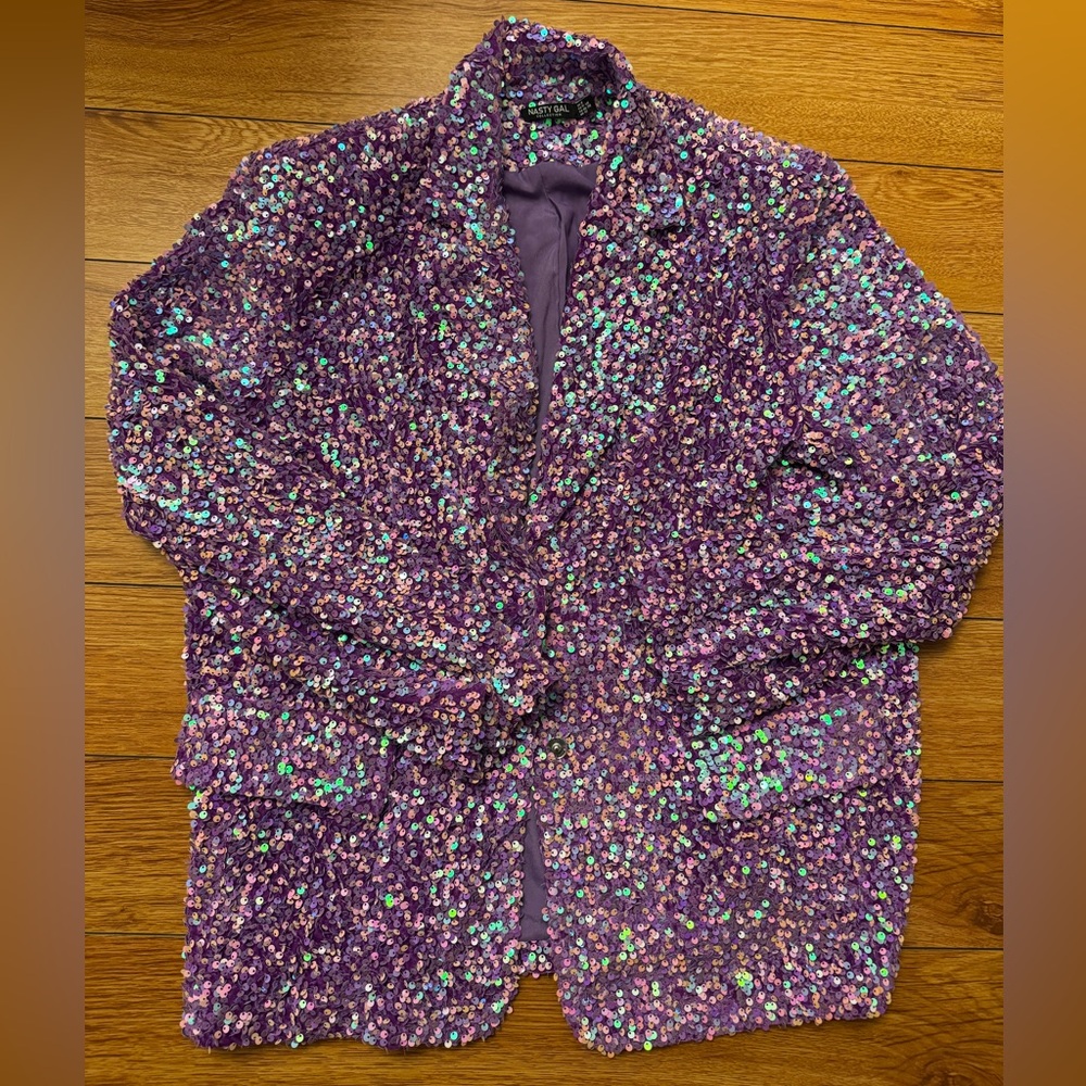 Nasty Gal sequin blazer